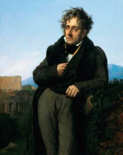 Anne-Louis Girodet-Trioson, Portrait de Chateaubriand méditant sur les ruines de Rome, 1808