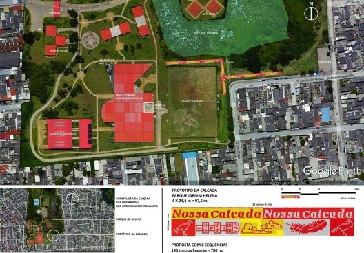 Proposta de implantação do protótipo no Parque Jardim Helena