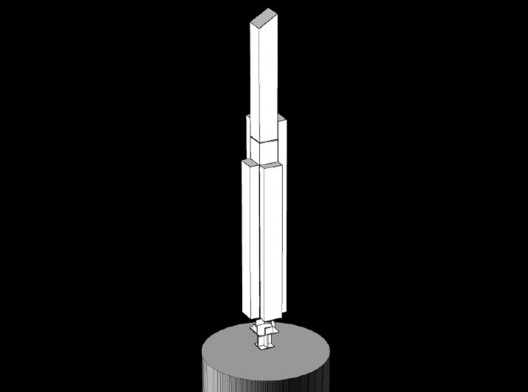 Residência Pio IX, detalhe do pilar encapsulado, São Paulo SP Brasil, 1999. Arquitetos Marcelo e Marta Aflalo