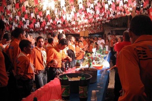 Janta na casa do Imperador da chegada da Folia da Roça