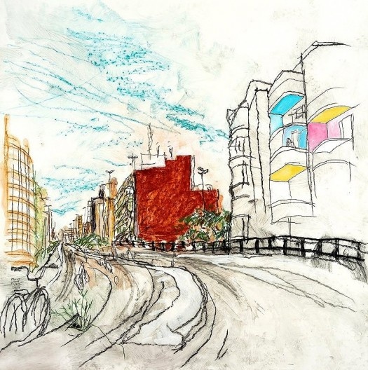 Vista do Parque Minhocão, proposta de intervenção