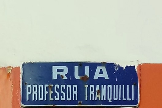 Placa da Rua Professor Tranquilli, Vila Mariana, São Paulo