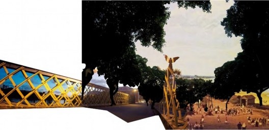 Fotomontagem da paisagem do Recife