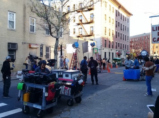 Set de filmagem no Bronx