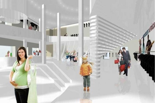 Vista do espaço interno da loja