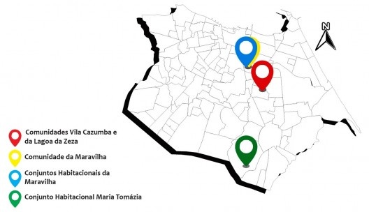 Não apenas uma moradia, um lar; localização dos estudos de caso no estado do Ceará. Lucas Gomes de Souza, Shaiane Viana e Viktor Pinto, CAU Unifor