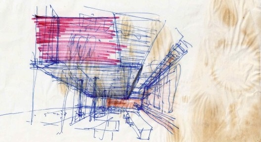 Residência Sousas 2, croqui, Campinas SP. Arquiteto Bernardo Telles