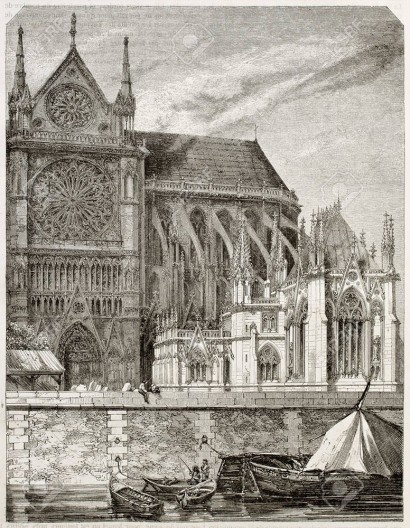 Thérond, Magasin Pittoresque, 1850. Nova sacristia de Notre-Dame de Paris
