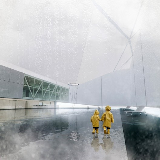 Pavilhão do Brasil Expo Dubai 2020, maquete eletrônica do espaço expositivo com video mapping, Dubai/Emirados Árabes Unidos, 2018. Arquitetos José Paulo Gouvêa, Marta Moreira, Martin Benavidez e Milton Braga