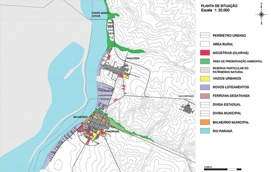 Mapa da situação em Panorama SP e Pauliceia SP