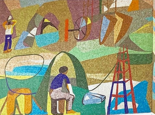Fragmento de mural presente no condomínio