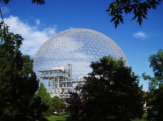 Biosphere, Pavillhão Americano Exposição Mundial 1967, Quebec. Arquiteto Buckminster Fuller