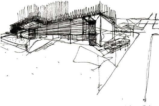 Terminal Digital do Ensino, croqui de concepção, São Caetano do Sul, 2008. Arquiteto José Augusto Aly