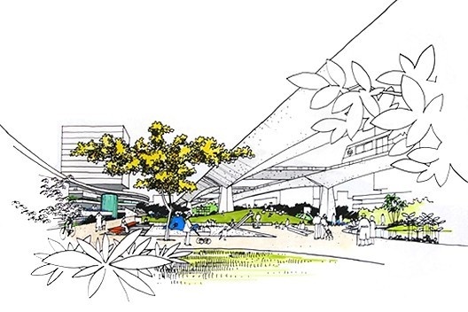 Perspectiva do projeto de reurbanização Bras Bresser