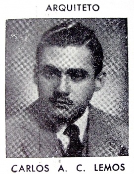 Carlos Lemos em álbum de formatura