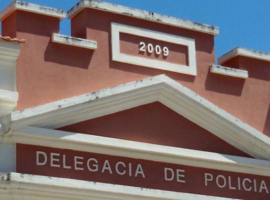 Delegacia de Polícia, Passa Quatro MG, detalhe da fachada, 29 out. 2015