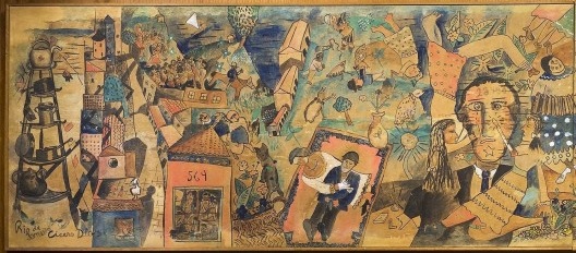 Painel Eu vi o mundo... Ele começava no Recife (detalhe), Cícero Dias, 1926-1929
