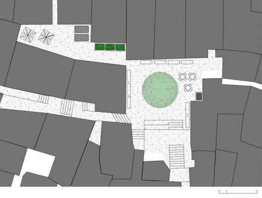 Reurbanização da favela do Sapé, planta do quintal, Rio Pequeno, São Paulo, 2014. Base 3 Arquitetos, arquitetos Marina Grinover, Catherine Otondo e Jorge Pessoa