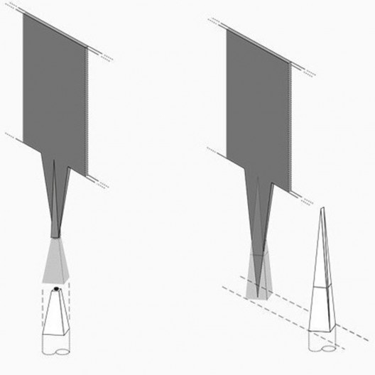 Ampliação do detalhe da junta nos pilares da fachada do anteprojeto da FAU USP