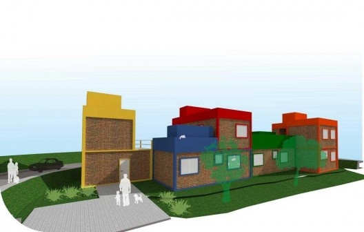 Perspectiva de um quarteirão da área C