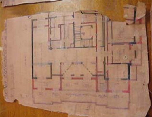 Edifício Ribeiro Moreira (Edifício OK), Rio de Janeiro RJ Brasil, 1928. Arquiteto Alejandro Baldassini. Planta de modificação do projeto aprovado com acréscimo de área construída e redução das varandas no nível do 9º pavimento
