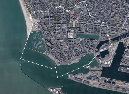 Perímetro da zona de proteção do patrimônio arquitetônico, urbano e paisagístico, Le Havre, França
