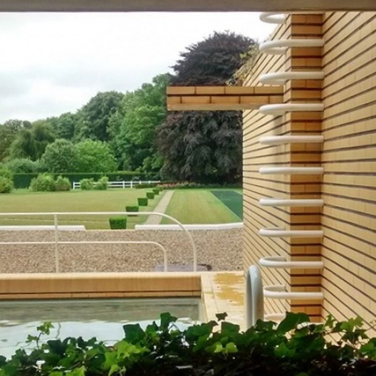 Villa Cavrois, trampolim da piscina, Roubaix, França. Arquiteto Mallet-Stevens