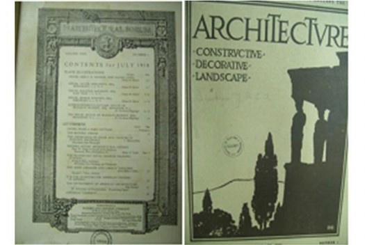 The Architectural Forum, jul 1918, vol. xxix e Architecture fev 1916