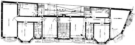 Fig. 01 - Edifício Gazeau, Rua da Glória nº 172, São Paulo, Rino Levi, 1929. Planta tipo