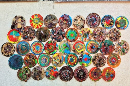 Área externa. Intervenção dos alunos