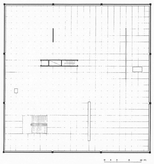 Planta do 2º pav., projeto para um museu de arte, 1965, Edgar Sirangelo do Valle