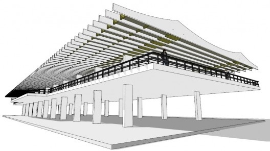 Edifício Touring, detalhe dos pilares, vigas mestras e vigas transversais, Brasília DF, arquiteto Oscar Niemeyer