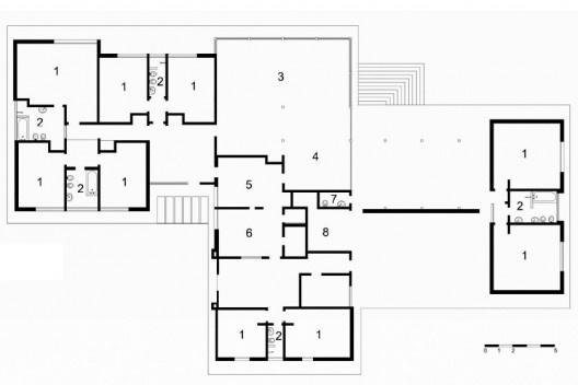 Fazenda Santa Cecília, planta, Uchoa 1955. Arquiteto Rodolpho Ortenblad Filho