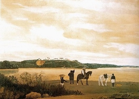 Frans Post, Vista da Ilha de Itamaracá, óleo sobre madeira, 1637