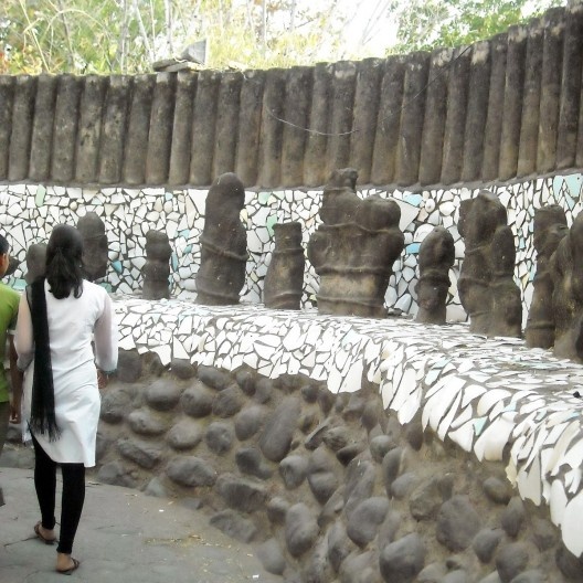 Um trecho do Jardim de pedras de Nek Chand (Rock Garden)