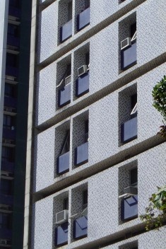 Edifício Villa da Praia, detalhe, janelas quartos.