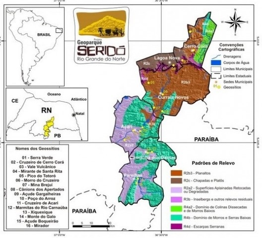 Geossítios do Projeto Geoparque Seridó