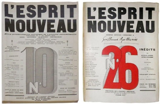 Capas números 10 e 26 da revista “L’Esprit Noveaux”