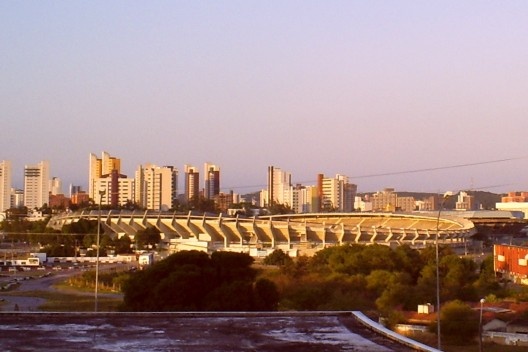 Estádio João Cláudio Machado, o Machadão. Arquiteto Moacyr Gomes da Costa
