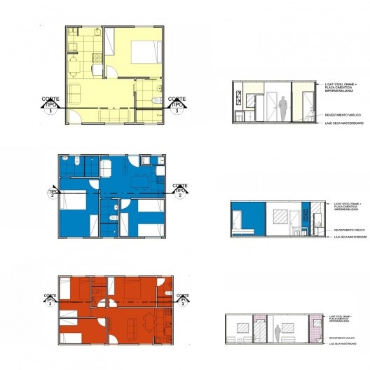 Espaços palitantes, plantas dos apartamentos tipo. Raquel Hellich, FAU UFJF