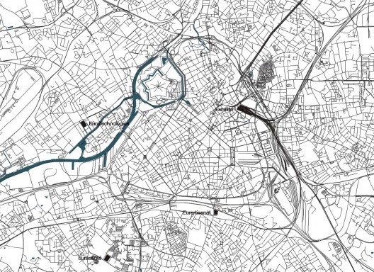 Câmara de Comércio e Artesanato de Hauts-de-France, mapa de conexões, Lille, França, 2019. Escritórios Kaan Architecten e Pranlas-Descours Architect & Associates