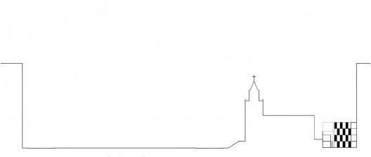 Hostel Villa 25, corte urbano, Rio de Janeiro RJ Brasil, 2016. Arquitetos Rodrigo Calvino e Diego Portas / C+P Arquitetura