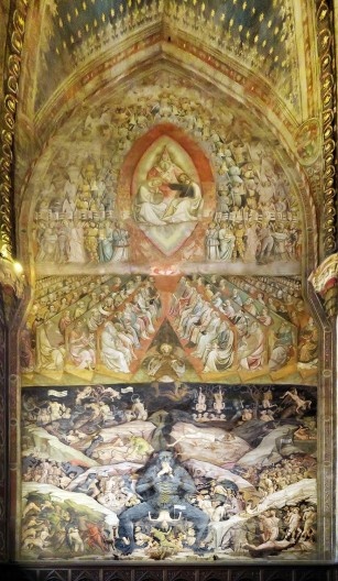 Afresco Juízo final, Giovanni da Modena, Basílica di San Petronio, Bolonha, Itália
