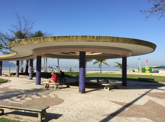 Praça do Boqueirão, início (ou fim) da marquise, Santos, 03/09/2016