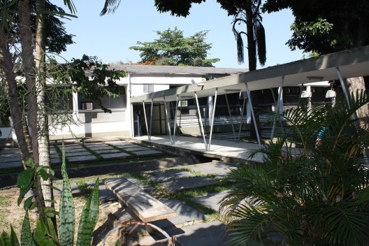Sanatório de Curicica, vista dos pátios, Rio de Janeiro. Arquiteto Sergio Bernardes