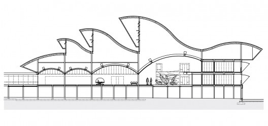 Hospital Sarah Rio de Janeiro, corte, Rio de Janeiro RJ, 2009. Arquiteto João Filgueiras Lima