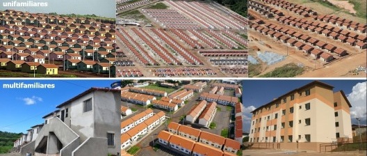 Exemplos de ocupação habitacional unifamiliares, e multifamiliares, característicos nas periferias urbanas brasileiras, mas que determinam ocupações de baixa qualidade ambiental e urbana