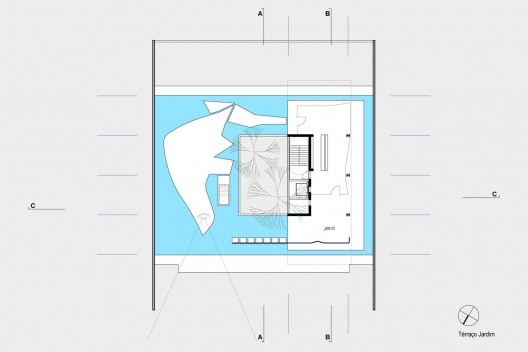 Planta terraço jardim