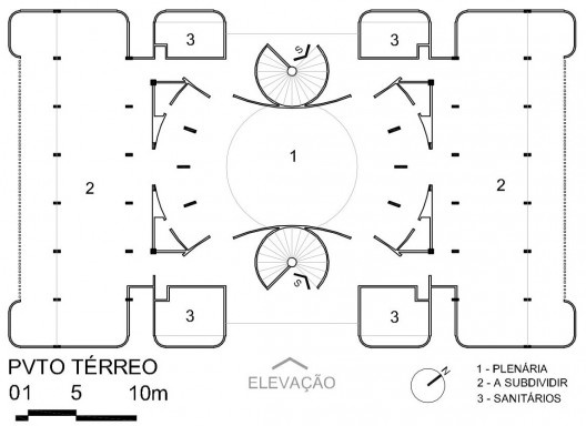 Câmara de Vereadores de Londrina, planta, Londrina PR Brasil