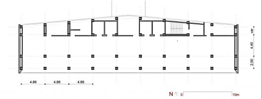 Figura 2: Pavimento-tipo de uma das torres anexas com indicação da malha estrutural